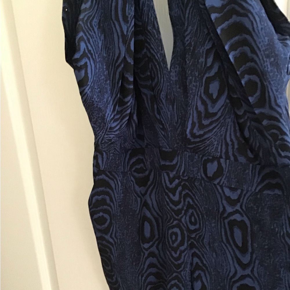 Elegant Blue Patterned Jumpsuit